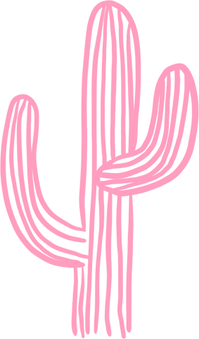 Pink Cactus Drawing