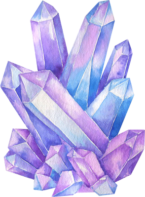 watercolor crystals